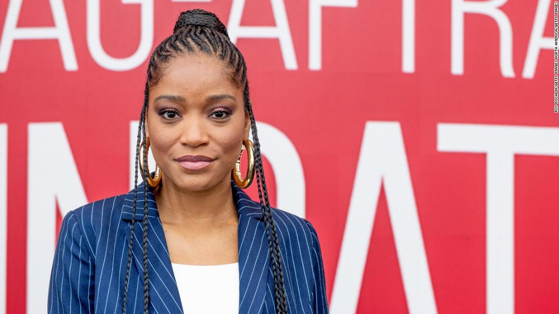 Keke Palmer told the National Guard ‘March with us’ during a protest in Hollywood

