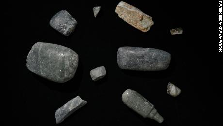 From the site excavated axes, dating from 1,000-700. Pr. Other valuable items were also found.