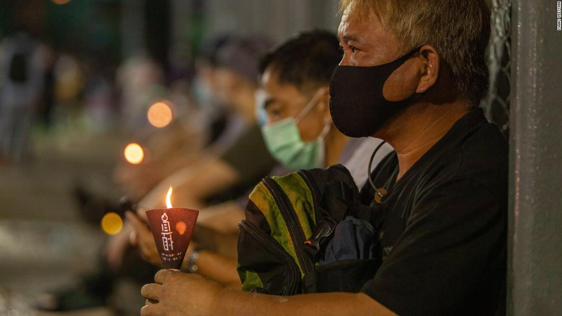 Hong Kongers defy a police ban on remembering Tiananmen Square