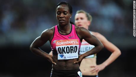 Okoro takes care of the women’s 800m on the first day during the Sainsbury - IAAF Diamond League 2013 anniversaries at Queen Elizabeth’s Olympic Park, on 26 July 2013 in London.