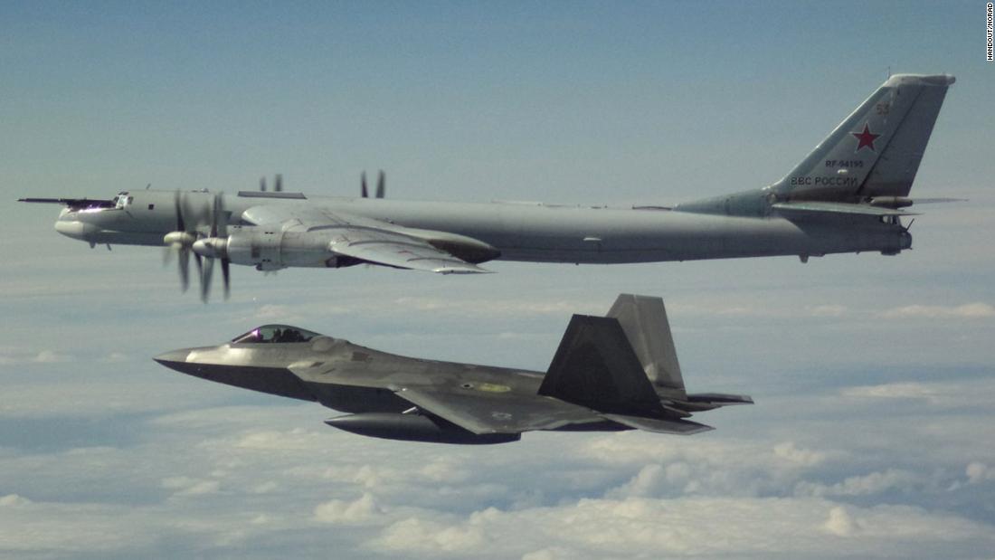 US fighter jets intercept Russian bombers and fighters off the coast of Alaska in international airspace