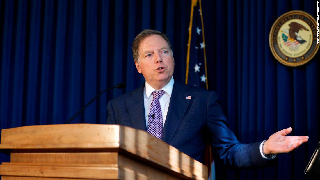 Geoffrey Berman, a powerful U.S. lawyer who investigated Trump aides, refuses to step down after Barr pushes him out
