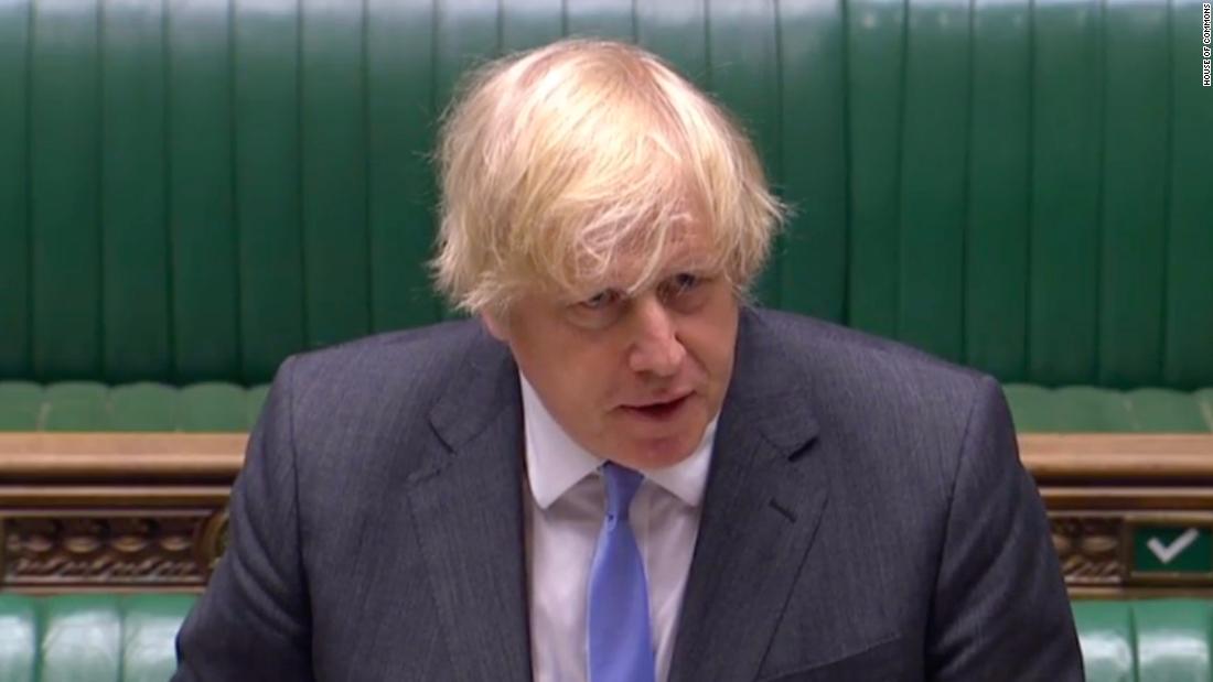 British Prime Minister Boris Johnson presented great relaxation