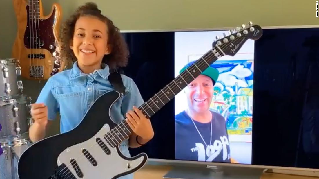 Out of rage against the machine, Tom Morello donated one of his guitars to a 10-year-old rocker girl