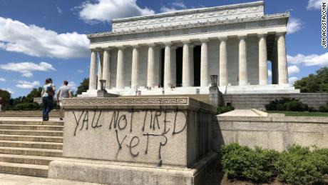 Famous DC monuments were desecrated after the night riots