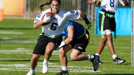 Teams from all over the U.S. are participating in the NFL Flag Football Championship.