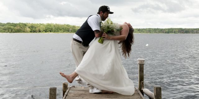 “I was just so in the moment and so happy that I said to Jordan ‘Babe give me a dip,’” the bride recalled.