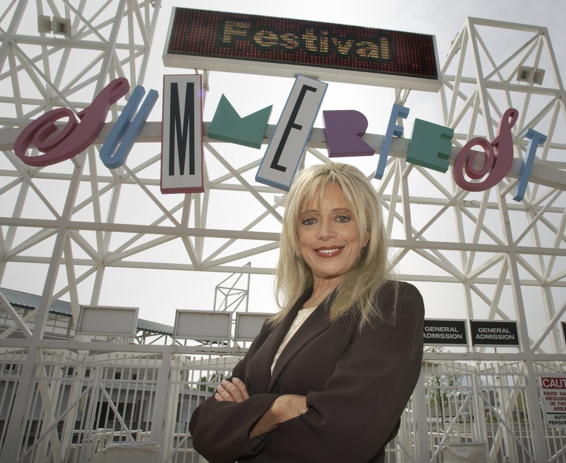 Bo Black, photographed June 13, 2003, at the north entrance of the Summerfest grounds.