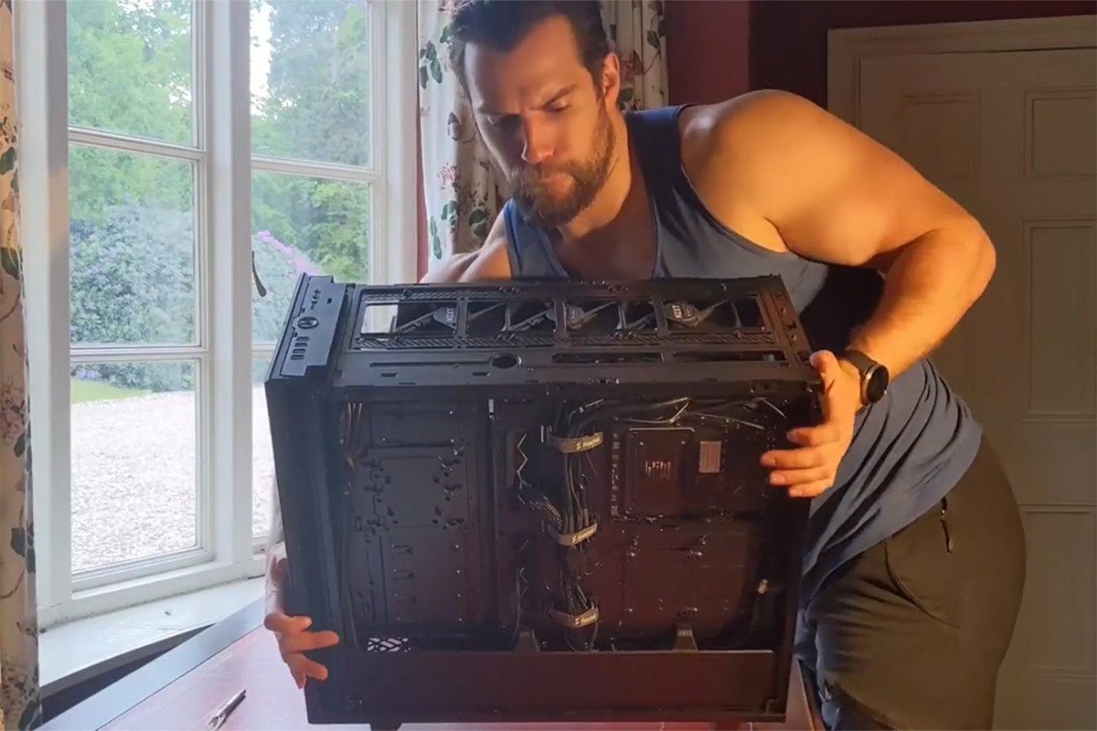 Henry Cavill built a computer from scratch and the internet loves it