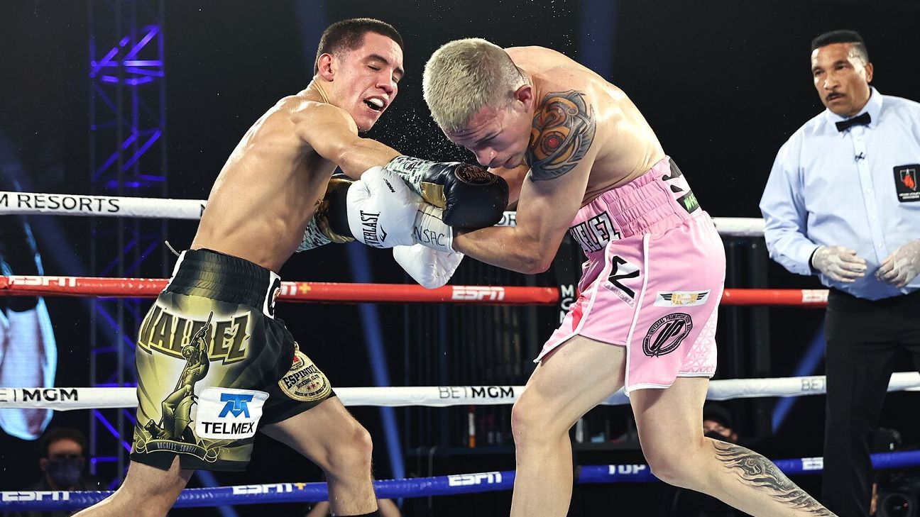 Oscar Valdez dominates Jayson Velez, Edgar Berlanga’s KO streak continues