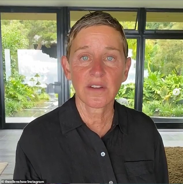 Shocking: Ellen DeGeneres, 62, continues to be hit by claims of a toxic work environment (pictured in June)