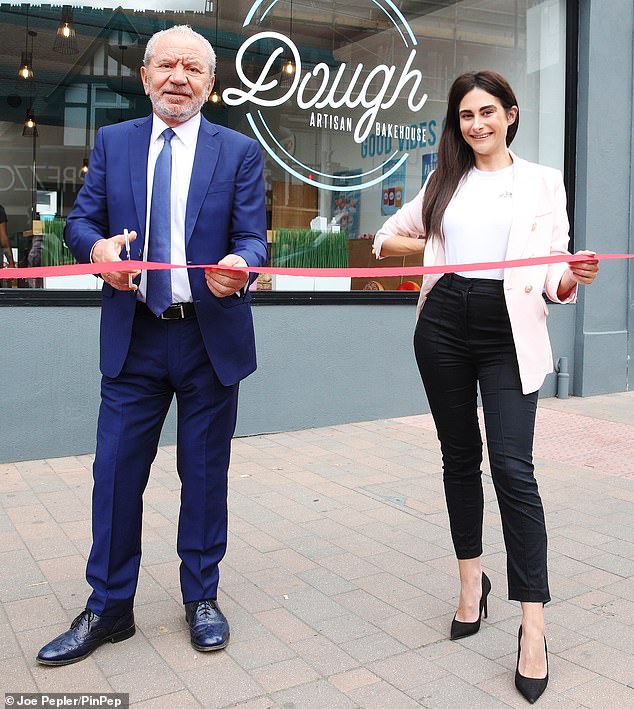 Lord Sugar joined the winning trainee Mrs. Lepore as they opened a new branch of Dough Artisan Bakehouse in Beckenham on Tuesday.