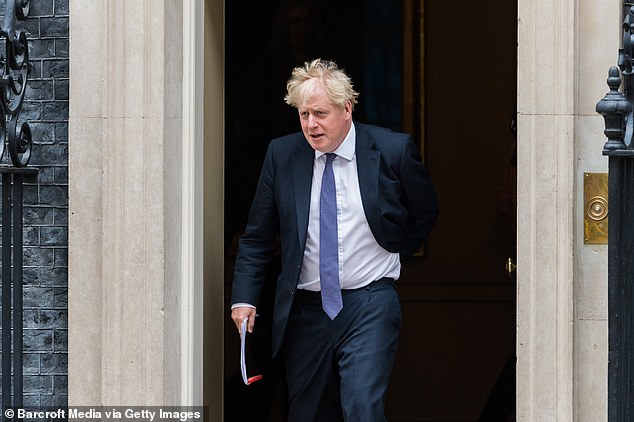 His statements come amid desperate government efforts to persuade the British to return to their offices.  Pictured: Boris Johnson on Tuesday