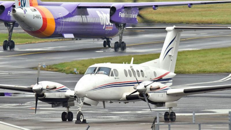 A plane collided with a runway in an accident landing at Exeter Airport

