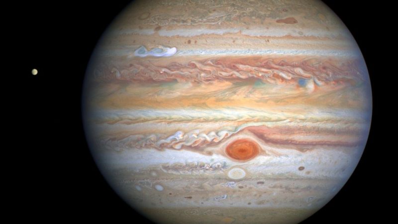 Jupiter's Great Red Spot appears in Hubble's new view of the planet's crazy storms

