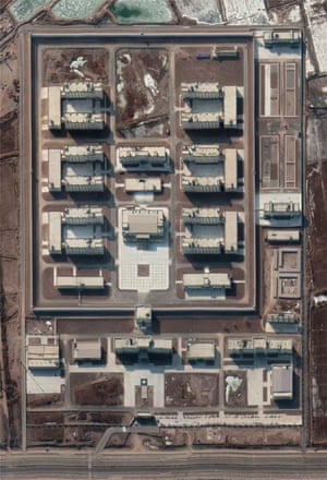 Satellite images of the new facility near Kashgar in January 2020.