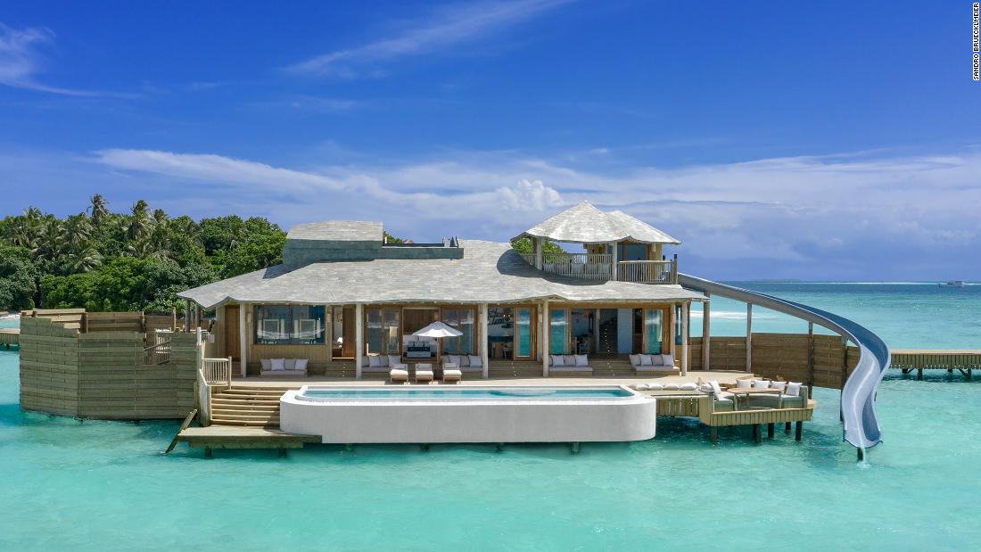 The ‘World’s Biggest Villas’ opens over the water at Soneva Fushi Resort in the Maldives
