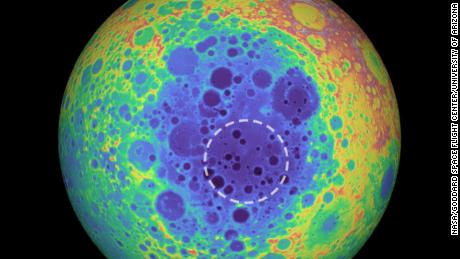There is a huge mass embedded in the center of the moon, and astronomers are not sure what it is 