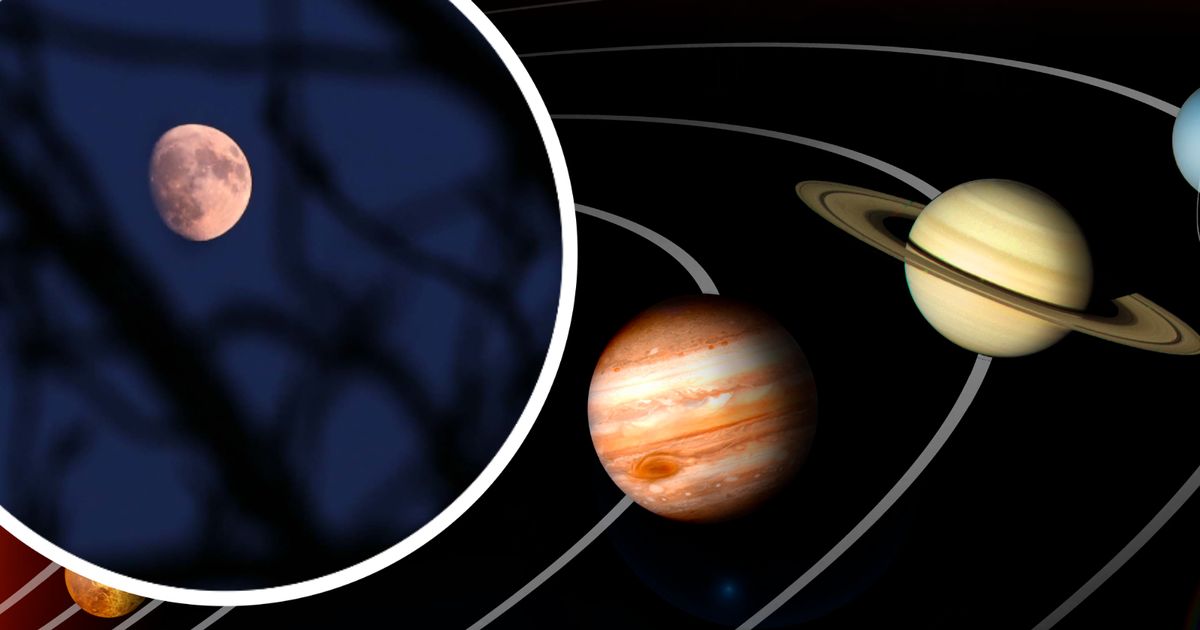 Jupiter and Saturn make a triangle with the moon – the meteorological bureau forecast and when to see them