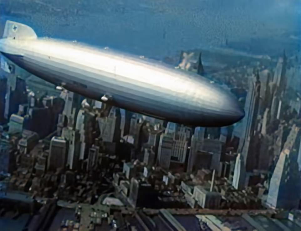 Stunning footage shows the Hindenburg disaster in bright colors
