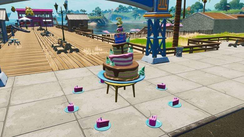 Where to dance in front of birthday cakes in Fortnite