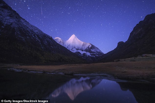These meteorites gush across the sky every October, from November 2-7 - but the peak sightings are expected on the morning of October 21.  Pictured is the magic shower in China from 2015