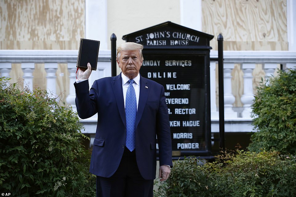 One of President Donald Trump's most memorable moments in 2020 was in front of the church.  On June 1, the Bible was raised in front of St. John's in Washington amid George Floyd's protests
