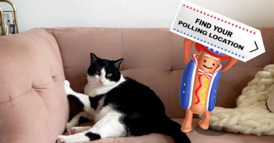 Snapchat's dancing hot dog returns for Election Day


