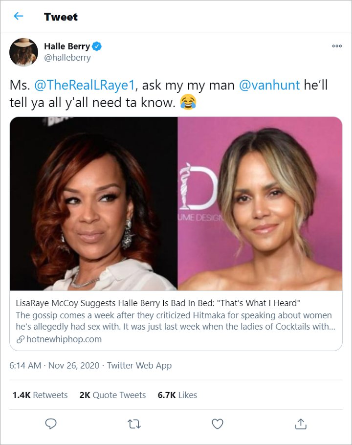 Halle Berry clapped again at LisaRaye
