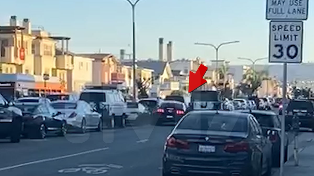 Two MAGA vehicles participate in the Hermosa Beach Road crash, and the car swings up