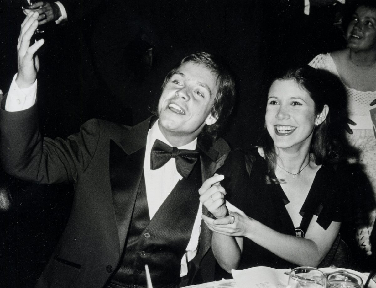 Mark Hamill and Carrie Fisher attended the American Film Institute's 10th anniversary party on November 17, 1977