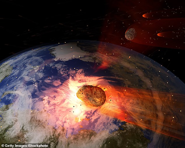 About 66 million years ago, a giant asteroid hit what is now the Mexican Yucatan Peninsula, causing the sudden extinction of more than 75 percent of the plant and animal species on Earth.