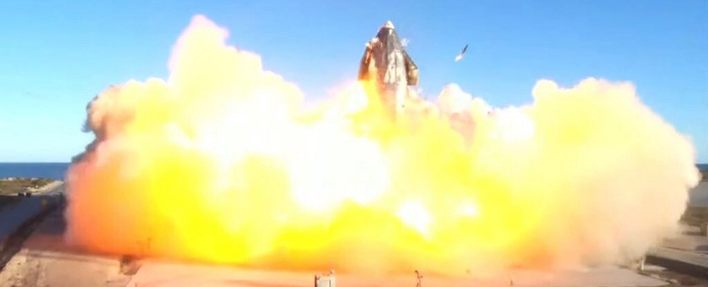 The SpaceX Starship prototype was successfully launched … and then crashed into a massive fireball