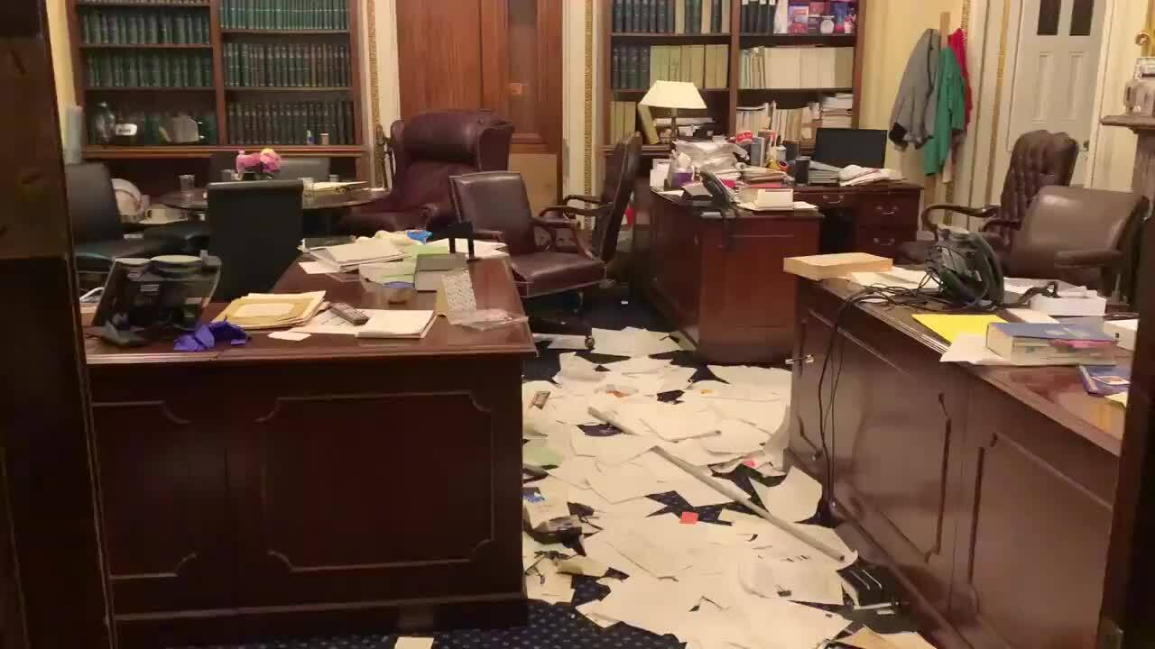 Pelosi's office was destroyed after the riots