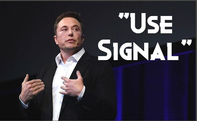 Elon Musk tells followers to use the Signal Messaging App