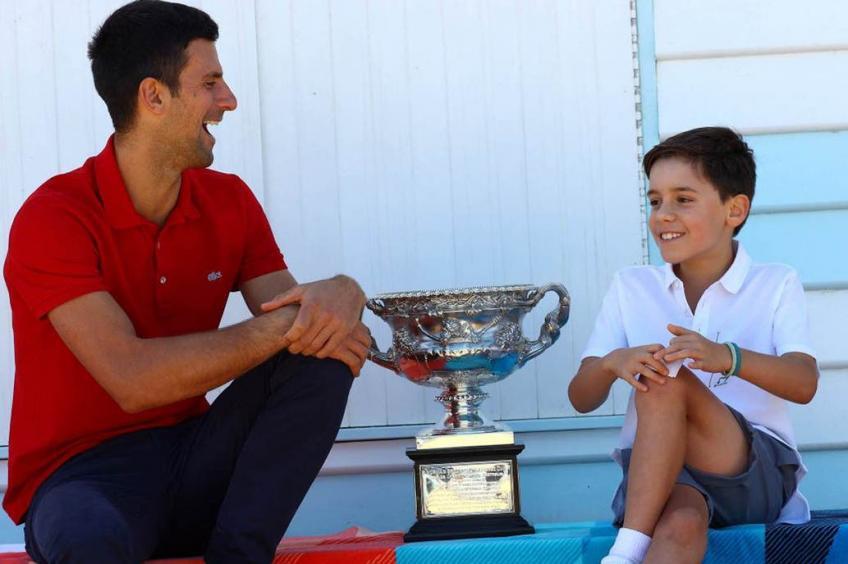 Djokovic and the interview with a Serbian boy after 18 Grand Slam tournaments