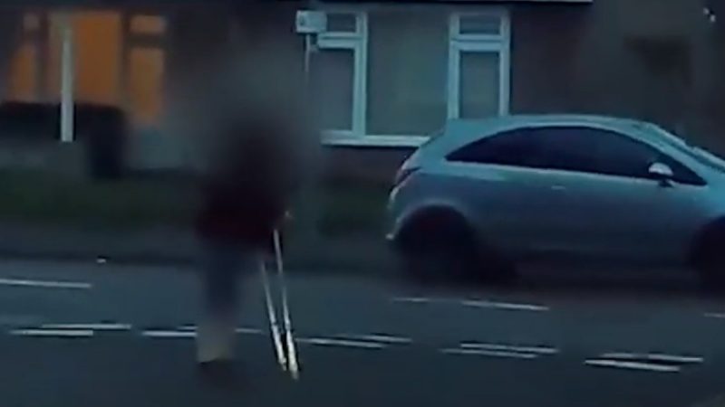   Video.  Granny on crutches fights striker in the UK


