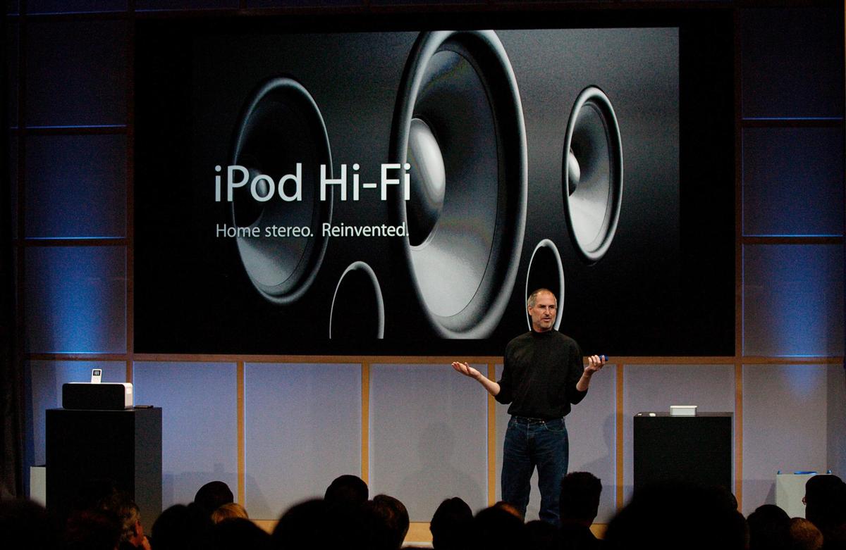 Even before Homepod, Apple failed with iPod Hi-Fi.  Company founder Steve Jobs introduced an extra, expensive, additional amplifier in 2006.