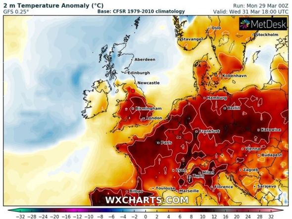 UK weather forecast heat wave temperatures