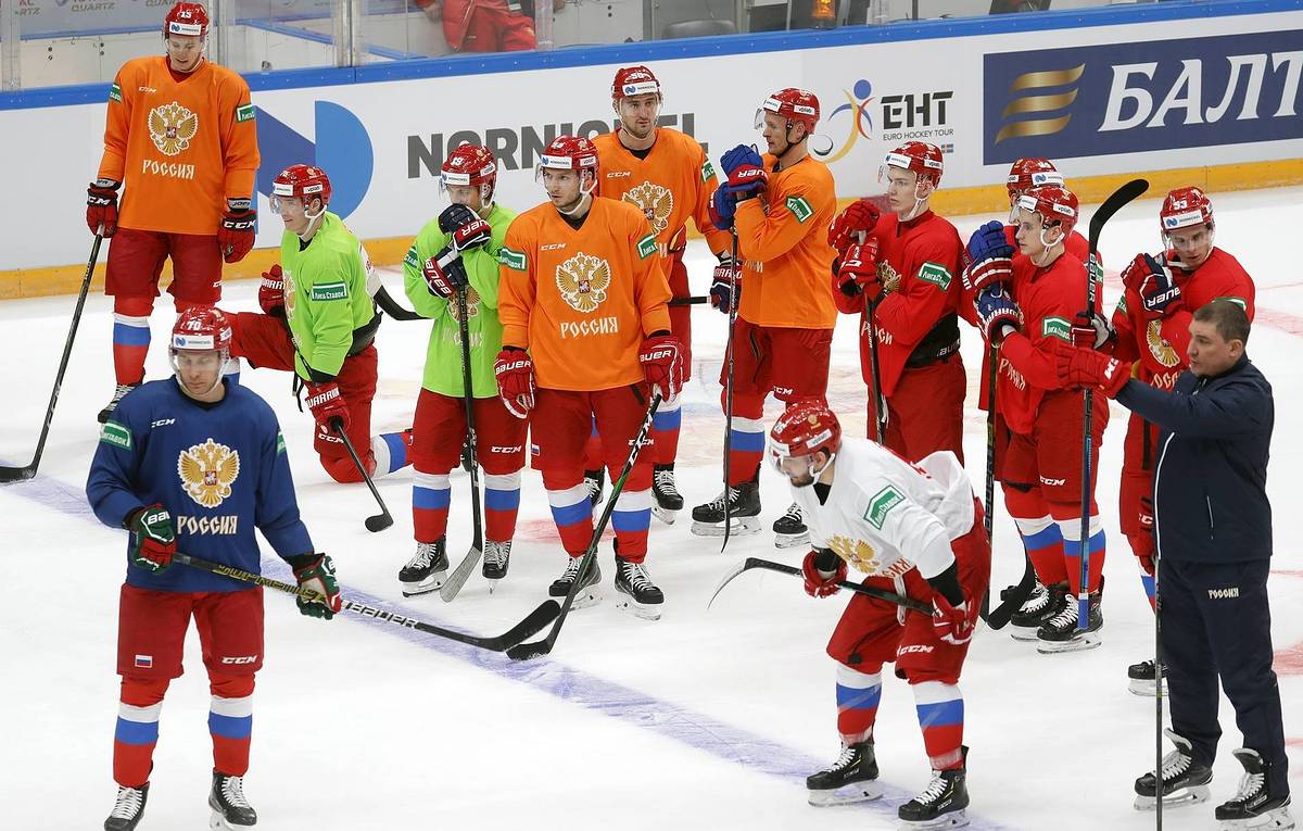 Russian ice hockey team flies into the 2021 World Championships