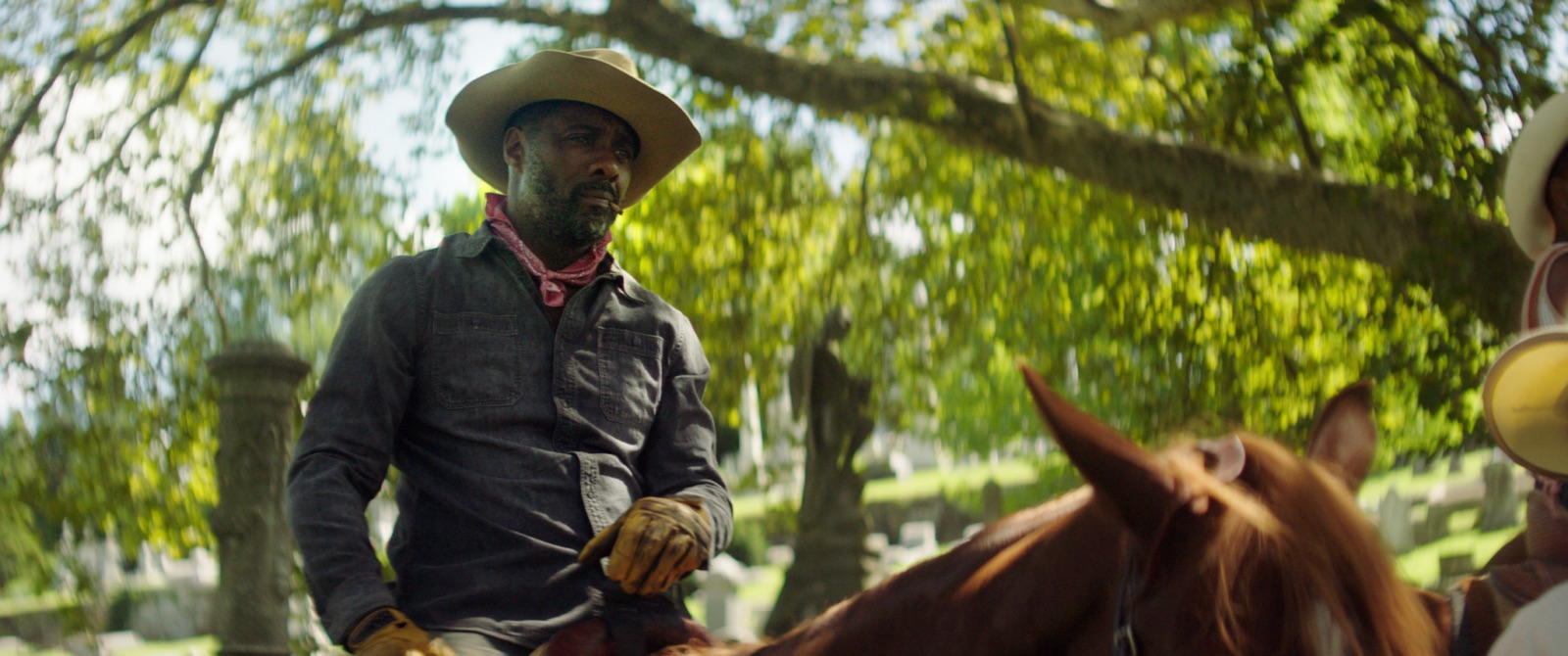 Who are the cowboys in town to whom the last western channel of Netflix starring Idris Elba is dedicated