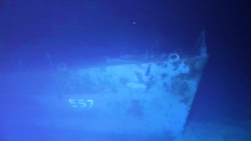 They found at a depth of 6,500 meters the remains of an American ship that sank in the Philippines during World War II

