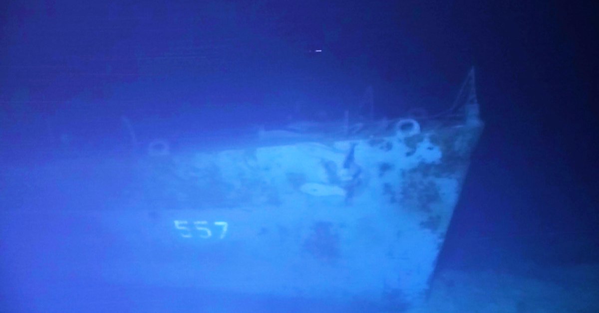 They found at a depth of 6,500 meters the remains of an American ship that sank in the Philippines during World War II