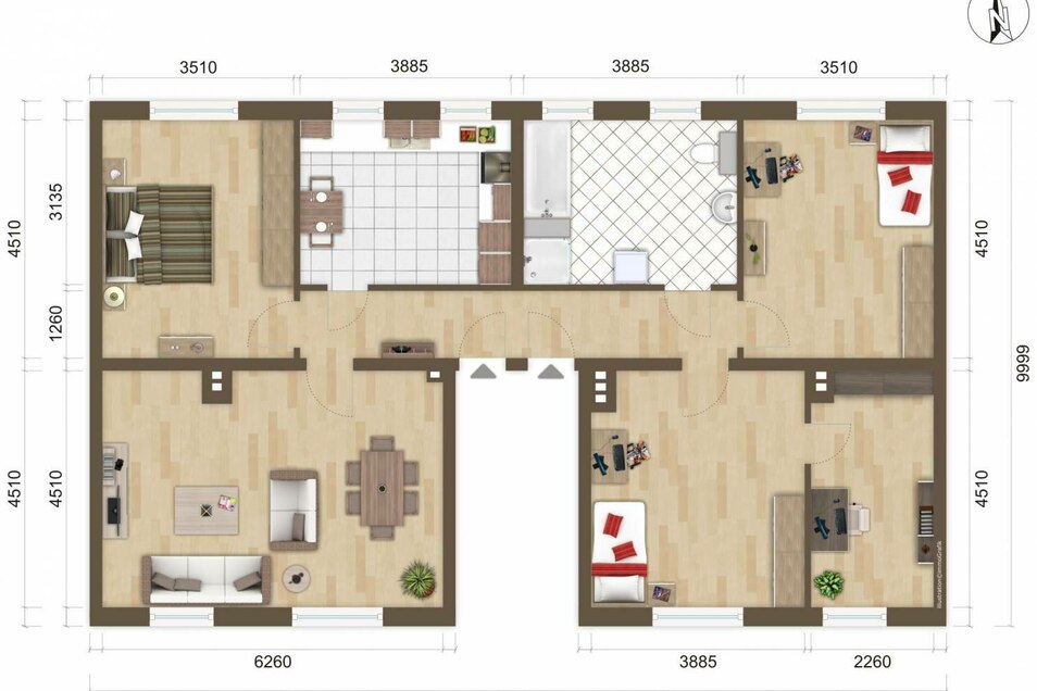 The floor plan planned for the apartment