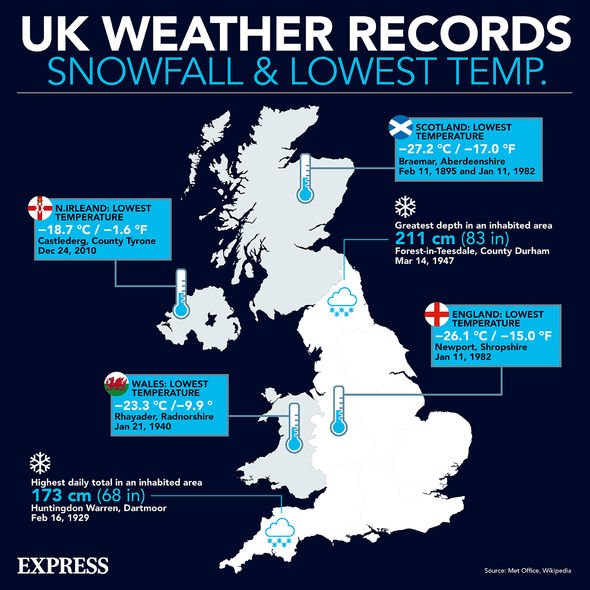 The United Kingdom records the coldest temperatures