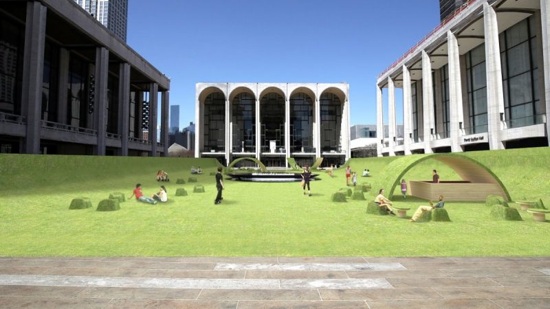 Iconic square of Lincoln Center becomes a 'green' space

