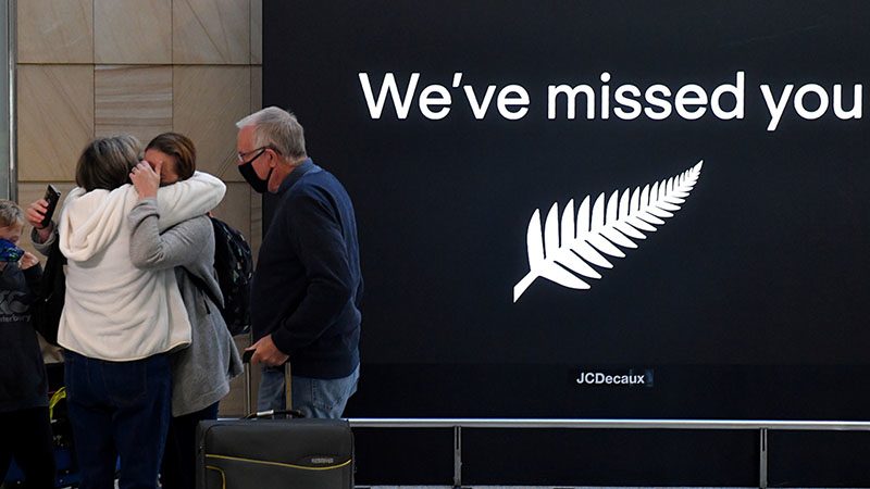 New Zealand meets workers at airports near Covid and recently opened a “travel bubble” with Australians.