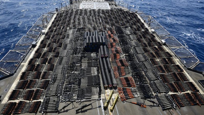The US Navy seized an arsenal of thousands of Russian and Chinese weapons in the Arabian Sea

