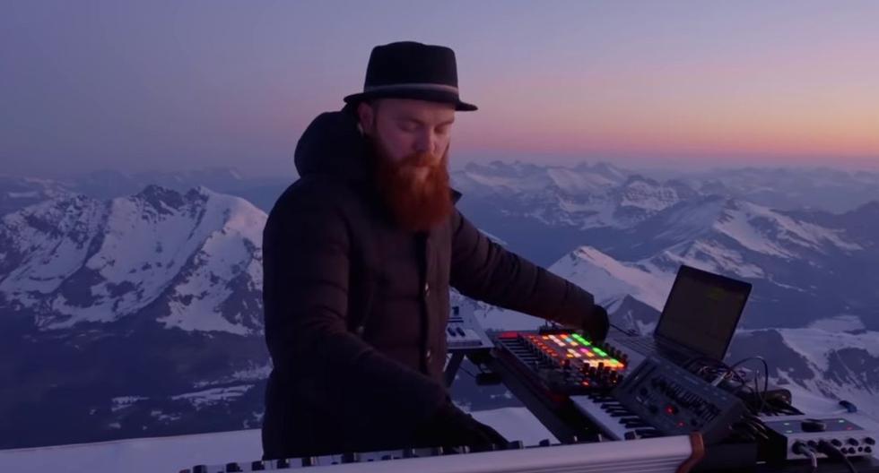 Viral video |  DJ performs concert in the Swiss Alps and leaves electronic music lovers in awe |  YouTube |  Switzerland |  Directions |  Trending |  nnda nnrt |  from the side