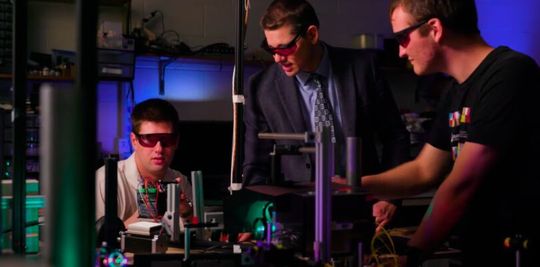 Researchers led by Dan Smalley of Brigham Young University are developing a hologram that can move in free space.